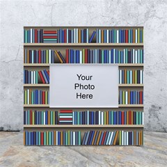 Bookshelf White Box Photo Frame 4  X 6 