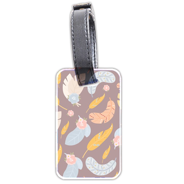 Personalized Name Feather Luggage Tag (two sides) Luggage Tag (two sides)