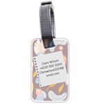 Personalized Name Feather Luggage Tag (two sides) Luggage Tag (two sides) Back