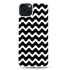 Wave-black White Iphone 15 Tpu Uv Print Case