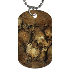 Skull Texture Vintage Dog Tag (one Side)