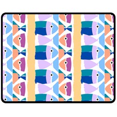 Illustrations Of Fish Texture Modulate Sea Pattern Fleece Blanket (medium)