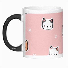 Cute Cat Cartoon Doodle Seamless Pink Pattern Morph Mug