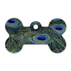 Peacock Feathers Details Dog Tag Bone (one Side)