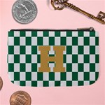 Personalized Checkered Initial Large Coin Purse Large Coin Purse Back