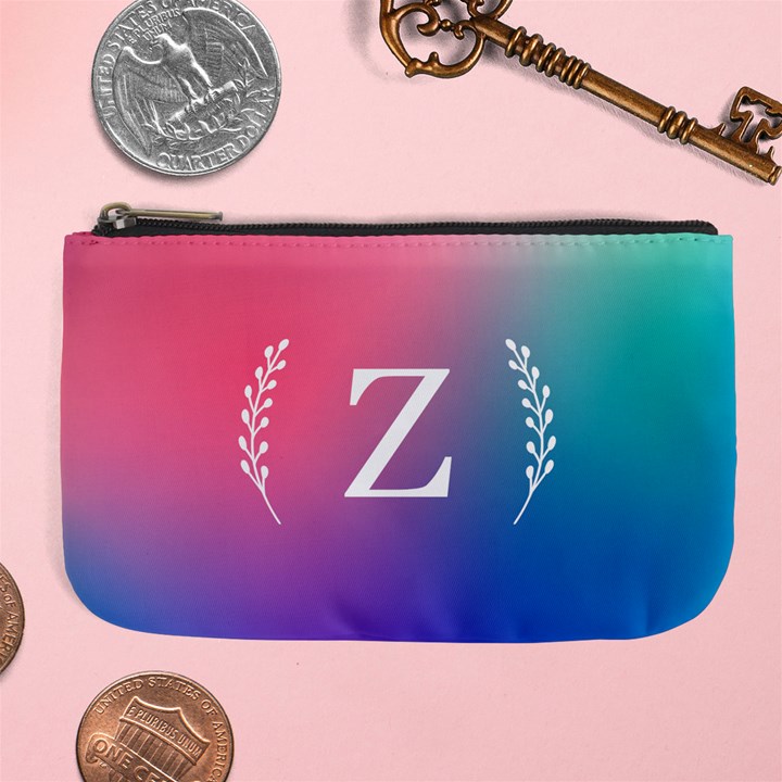 Personalized Initial Name Large Coin Purse Large Coin Purse