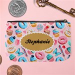 Personalized Icecream Dessert Initial Any Text Name Large Coin Purse Large Coin Purse Back