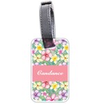  Personalized Name Dot Flower Luggage Tag (two sides) Luggage Tag (two sides) Front