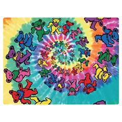 Tie Dye Grateful Dead Bears Two Sides Premium Plush Fleece Blanket (baby Size)