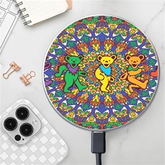 Dead Dancing Bears Grateful Dead Pattern Wireless Fast Charger(white)