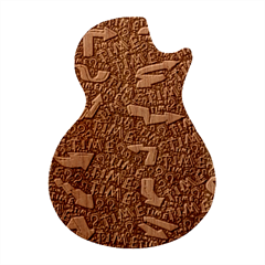 Time Nonlinear Curved Undirected Guitar Shape Wood Guitar Pick Holder Case And Picks Set