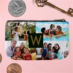 Personalized Photo Initial Family Name Card Style Large Coin Purse Large Coin Purse Back
