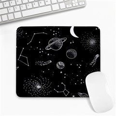 Black Space Drawing Art Planet Drawing Stars Black Space Galaxy Outer Space Large Mousepad