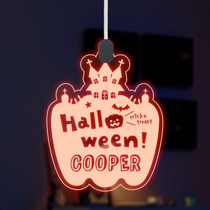 Personalized Happy Halloween Name Any Text LED Acrylic Ornament LED Acrylic Ornament