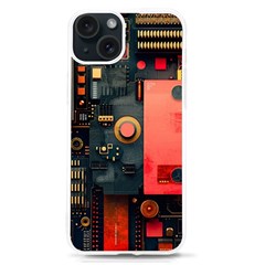Tech Technology Pattern Iphone 15 Tpu Uv Print Case
