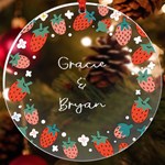 Personalized Name Starry berry Frame UV Print Acrylic Ornament Round UV Print Acrylic Ornament Round Front