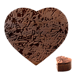 Colorful Candy Texture, Close-up Heart Wood Jewelry Box