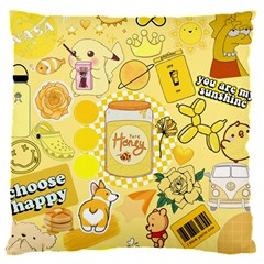 Marillo Pastel Zkt, Aesthetic, Stickers, Yellow 16  Baby Flannel Cushion Case (two Sides)