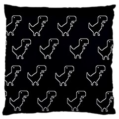 Cute Black, Dinosaur 16  Baby Flannel Cushion Case (two Sides)