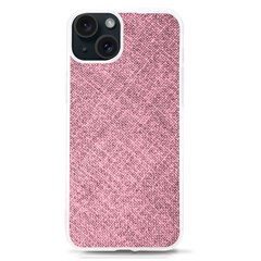 Pink Fabric Texture, Knitted Pink Texture, Iphone 15 Tpu Uv Print Case