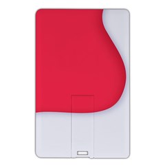 White Red Ripples Name Card Style Usb Flash Drive