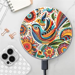 Madhubani Art A Wireless Fast Charger(white)