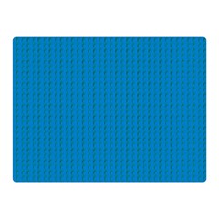 Blue Lego Texture Macro, Blue Dots Background, Lego Two Sides Premium Plush Fleece Blanket (mini)