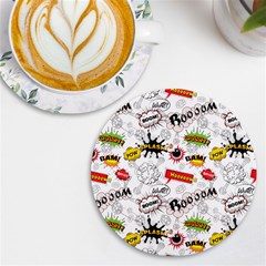 Pattern Seamless Texture Cartoon Uv Print Round Tile Coaster