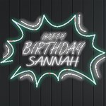 Personalized Happy Birthday Name Neon Signs and Lights Neon Signs and Lights Front