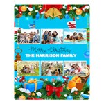 Personalized Christmas Photo Name Any Text Two Sides Premium Plush Fleece Blanket Two Sides Premium Plush Fleece Blanket (Large) 80 x60  Blanket Front