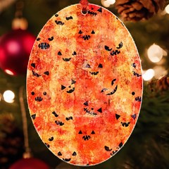 Carved Pumpkin Faces Uv Print Acrylic Ornament Oval