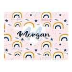 Personalized Childish Pattern Cute Rainbow Stars Clouds Two Sides Premium Plush Fleece Blanket (Mini) 35 x27  Blanket Front