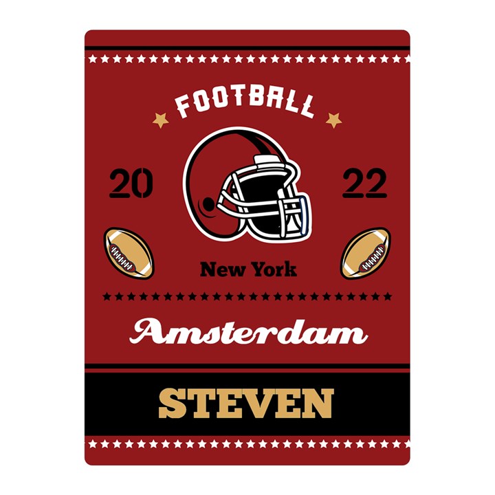 Personalized Football blanket Two Sides Premium Plush Fleece Blanket (Mini)