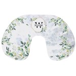Personalized Initial Name Floral Travel Neck Pillow Travel Neck Pillow Back