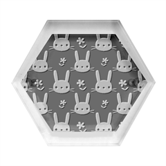 Cute Bunny Pattern, Easter, Koteto Hexagon Wood Jewelry Box