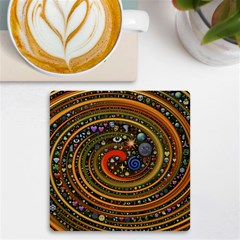 Swirl Vortex Emoji Cyclone Motion Art Uv Print Square Tile Coaster 