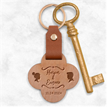 Personalized Wedding Save the Date Name Any Text Engraved Wood Keychain Engraved Wood Key Chain Front