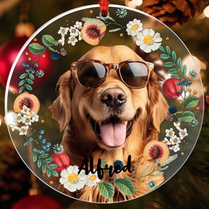 Personalized Photo Pet Face Cut UV Print Acrylic Ornament UV Print Acrylic Ornament Round