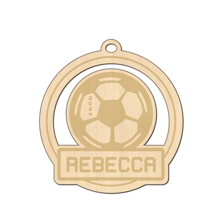 Personalized Sport Soccer Wood Ornament