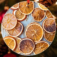 Orange, Slices, Fruits, Citrus Uv Print Acrylic Ornament Round