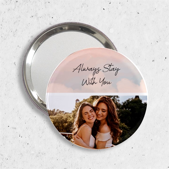 Personalized Photo Any Text Sky Pattern Handbag Mirror 2.25  Handbag Mirror