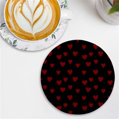 Small Cute Hearts  Uv Print Round Tile Coaster