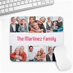 Personalized White Six Photo Collage Design Large Mousepad Front