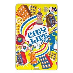 Colorful City Life Horizontal Seamless Pattern Urban City Name Card Style Usb Flash Drive