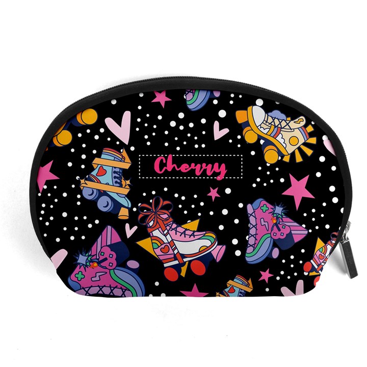 Personalized Roller Graphic Name Any Text Accessory Pouch (Large)