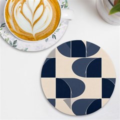 A Minimalist Pattern With Simple Lines And Shapes, Creating A Clean And Modern Aesthetic 04 Uv Print Round Tile Coaster