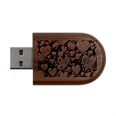 Valentine Wood Oval Usb Flash Drive