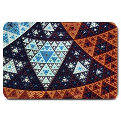 Fractal Triangle Geometric Abstract Pattern Large Doormat