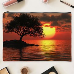 Sunset Nature Sea Dusk Landscape Cosmetic Bag (xxxl)