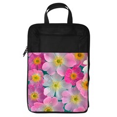 Pink Neon Flowers Flower Foldable Shoe Storage Bag